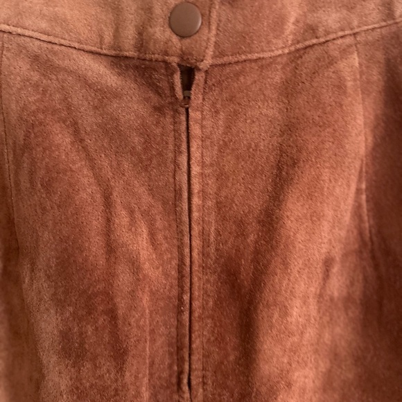 90s Vintage Evan Davies Suede Pencil Skirt - Picture 3 of 4